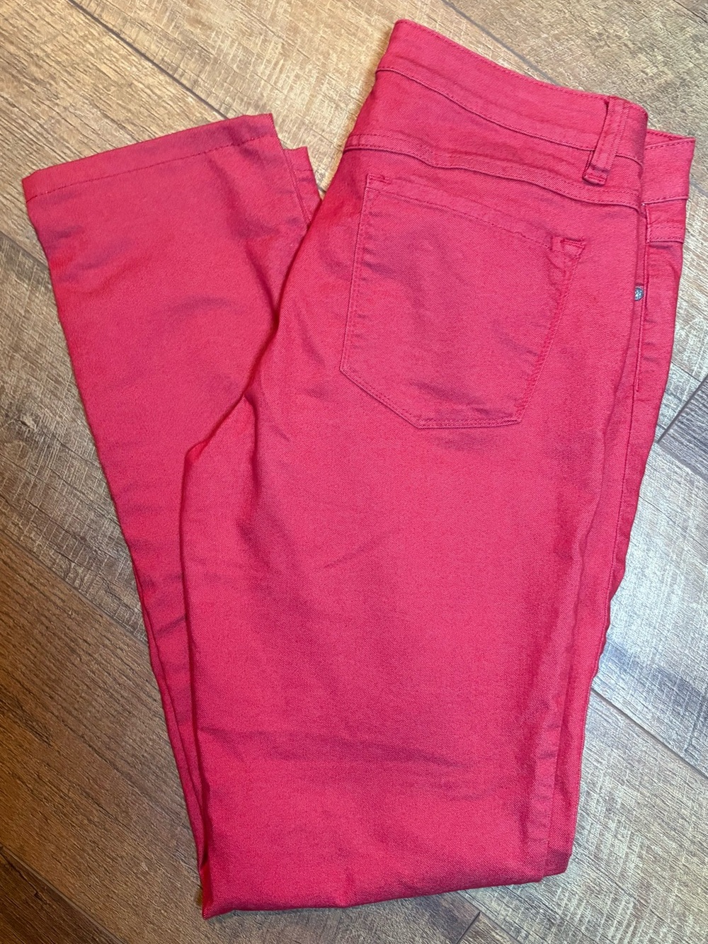 prAna Kara Jeans Womens 12/31 Red Skinny Stretch Organic Cotton